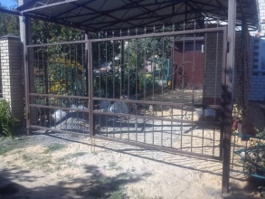 Решетчатые ворота распашные - пример 12 фото в Первомайске